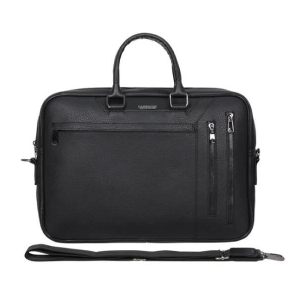 Cambridge Polo Club 50072-001 Siyah Suni Deri Evrak Çantası