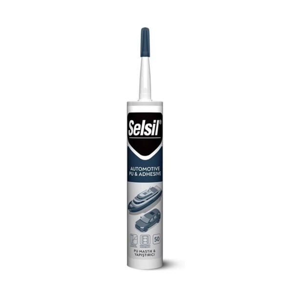 Selsil 280 ml Pu Mastik Poliüretan Siyah Yapıştırıcı
