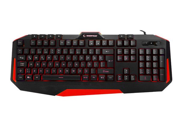Rampage KB-RX7 ALPOR Kırmızı USB 3 Renk Aydınlatmalı Q Gaming Klavye