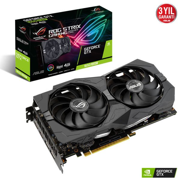 Asus ROG Strix GeForce GTX 1650 4GB 128Bit GDDR6 PCI-E 3.0 (ROG-STRIX-GTX1650S-A4G-GAMING) Ekran K