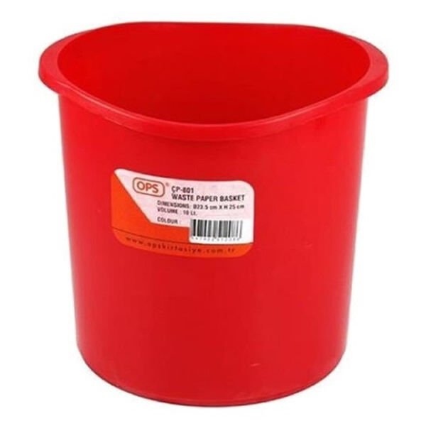 Ops 801K Kırmızı Plastik Çöp Kovası