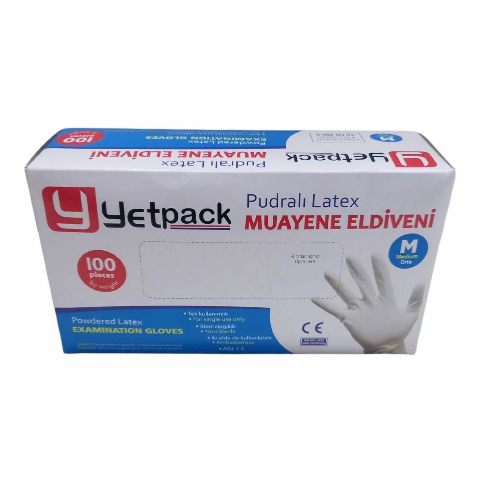 Yetpack 100 lü M Vinil Muayene Eldiveni