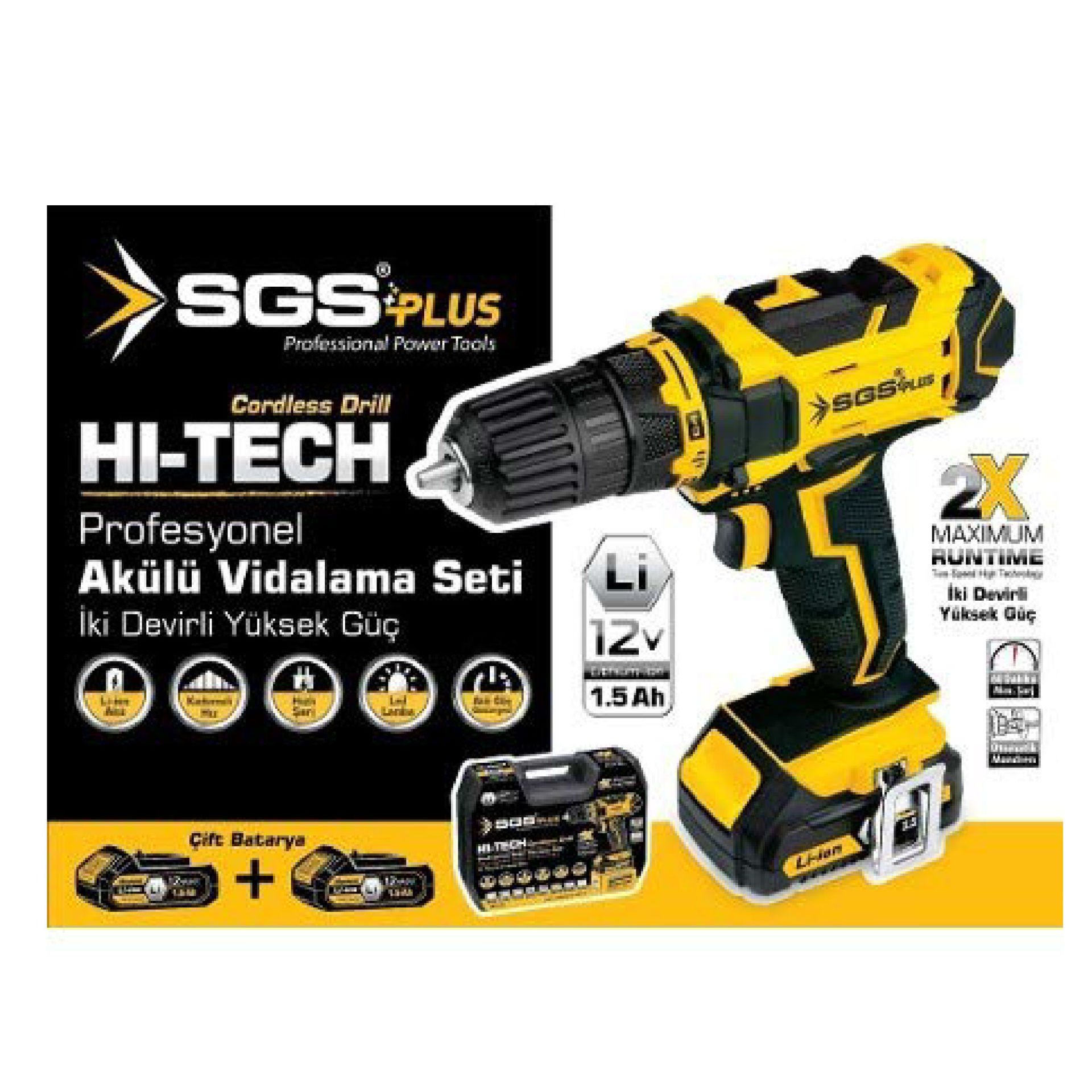 Sgs SGS5130 12 Volt Akülü Vidalama Seti