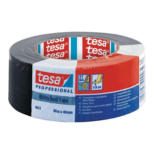 Tesa 50mtX48mm Siyah Duct Tape Bant