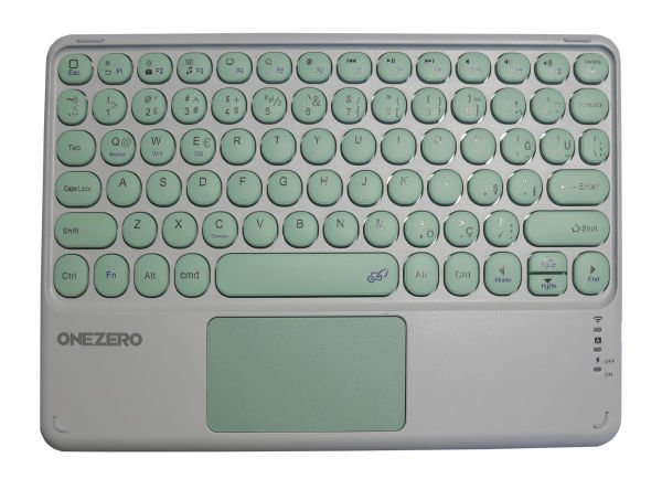 Onezero No:102 Turkuaz Bluetooth Touch PAD li Klavye Slim