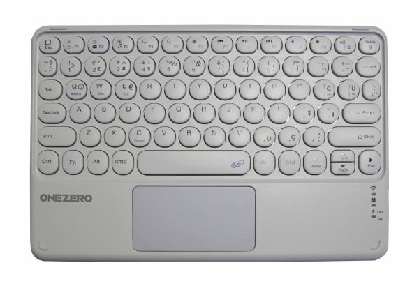 Onezero No:102 Beyaz Bluetooth Touch PAD li Klavye Slim