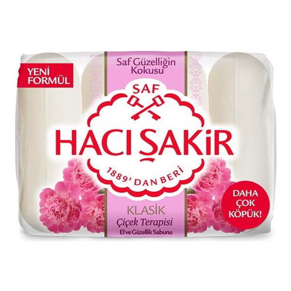 Hacı Şakir 4x70 gr Klasik Çiçek Terapisi Güzellik Sabunu