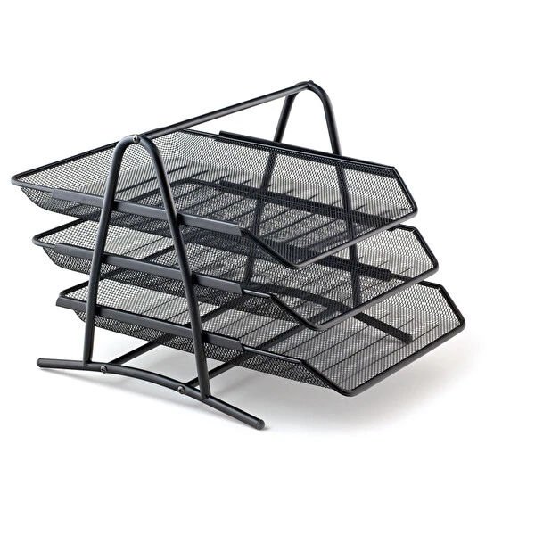 Bion Perfore 3lü Evrak Rafı Kutusuz Siyah