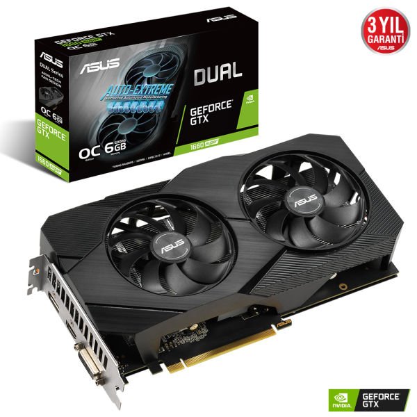 Asus Gtx 1660 Super Oc 6Gb Gddr6 192Bit 16X (Dual-Gtx1660S-O6G-Evo) Ekran Kartı