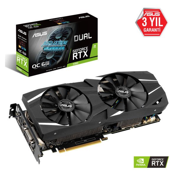 Asus 6Gb Dual-Rtx2060-O6G Gddr6 192Bıt Dual 2Xdp- Ekran Kartı