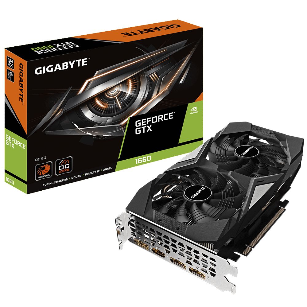 Gigabyte GV-N1660OC-6GD GeForce GTX1660 6GB GDDR5 192bit 7680x4320@60Hz 3xDp-1xHdmi Ekran Kartı