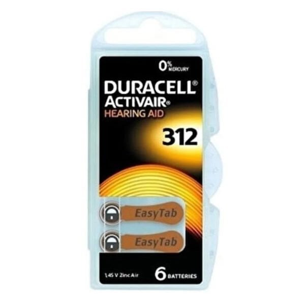 Duracell 312 Numara Kulaklık Pili 6Lı Paket