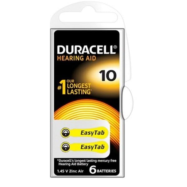 Duracell 10 Numara Kulaklık Pili 6Lı Paket