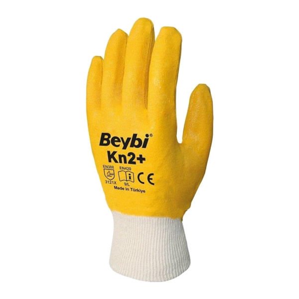 Beybi Kn2+ Plus No:10 Sarı Beyaz Nitril Eldiven