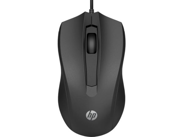HP 100 6VY96AA Siyah Optik Kablolu Mouse 1.600 DPI Hassas Optik Sensörü