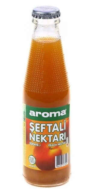 Aroma 200 ml Şeftali Cam Şişe Meyve Suyu