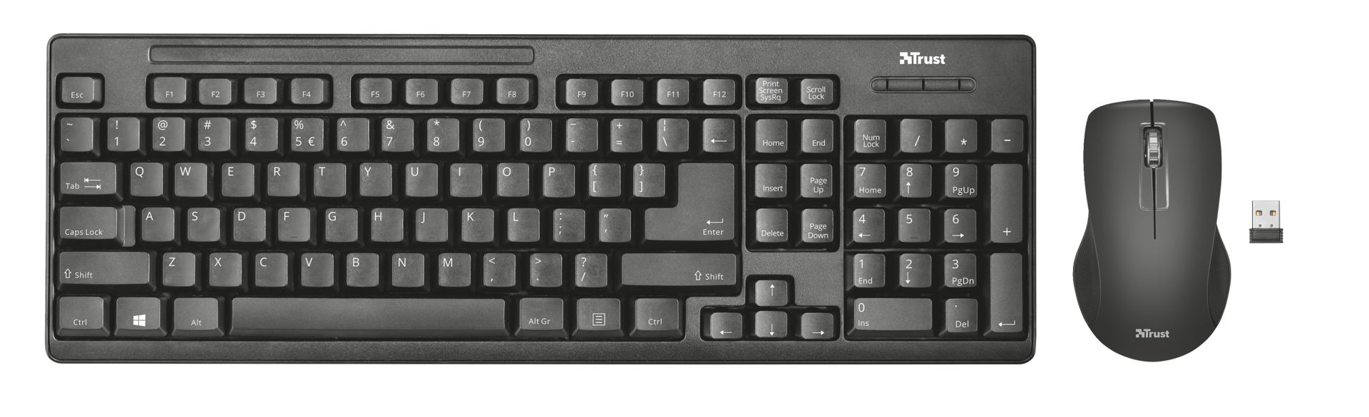 Trust 22118 Ziva Kablosuz Klavye Mouse Set