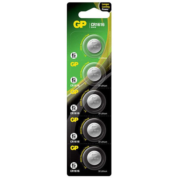 Gp CR1616-C5 3V Lityum Düğme Pil 5'li Paket