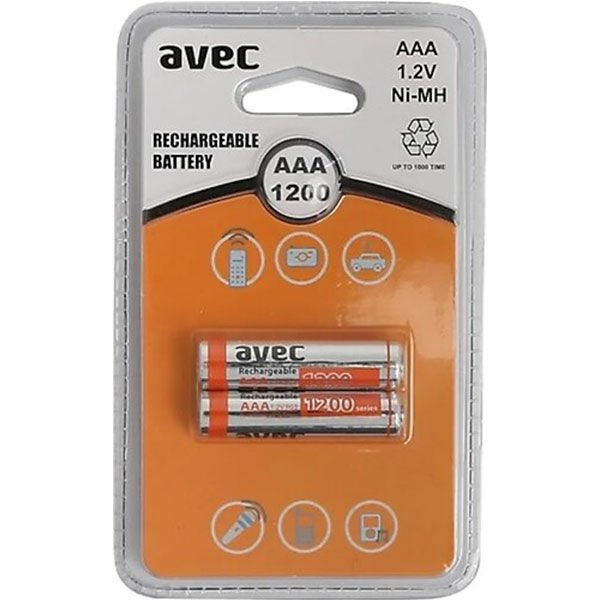 Avec AAA Şarjlı 1200 Mah İnce Kalem Pil 2li
