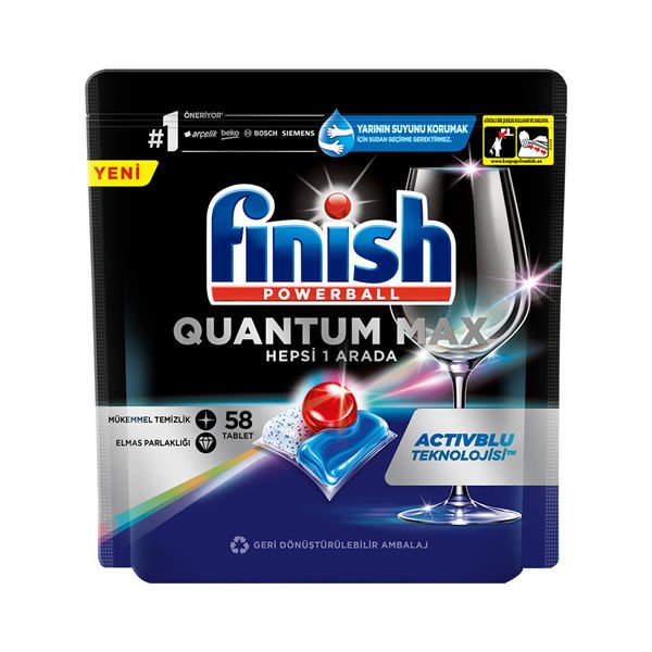 Finish 58 li Quantum Max Limon Bulaşık Makinesi Tableti
