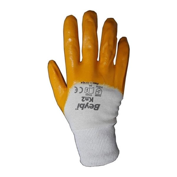 Beybi Kn2 No:9 Sarı Beyaz Nitril Eldiven