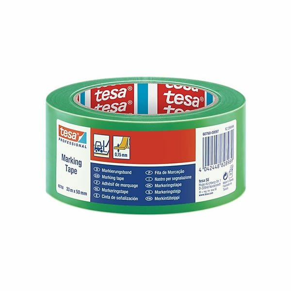 Tesa 33mtX50mm Yeşil Yer İşaretleme İkaz Bandı