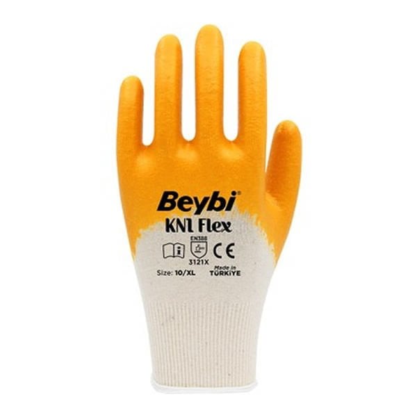 Beybi KN1 No:10 Flex Nitril Sarı İş Eldiveni