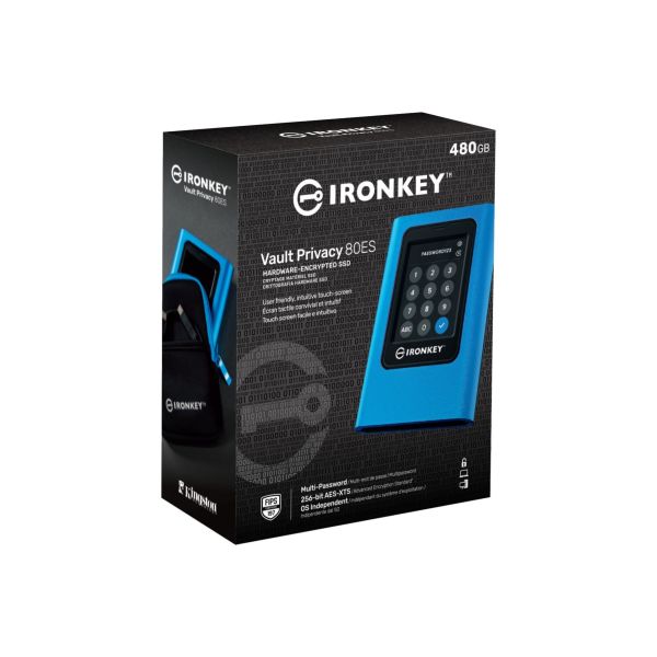 Kingston 480GB IronKey Vault Privacy 80 XTS-AES 256-bit Encrypted External SSD