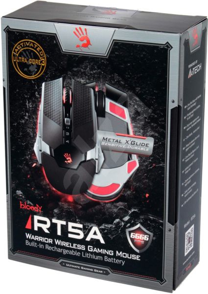 Bloody RT5A Siyah Şarjlı Core3 Aktif Stell 4000 Cpı Mouse