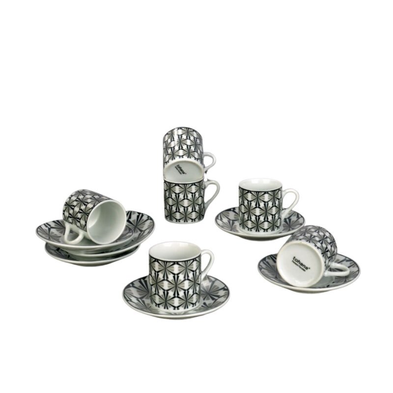 Tohana Porselen Kahve Fincan Takımı 80ml 6lı