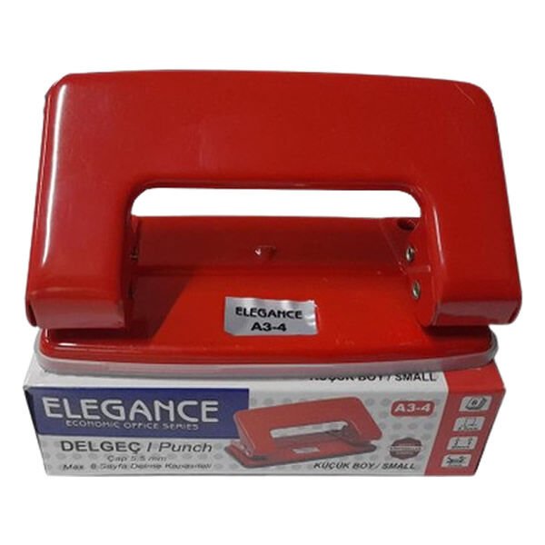 Elegance A3-4 Kırmızı Küçük Boy Delgeç