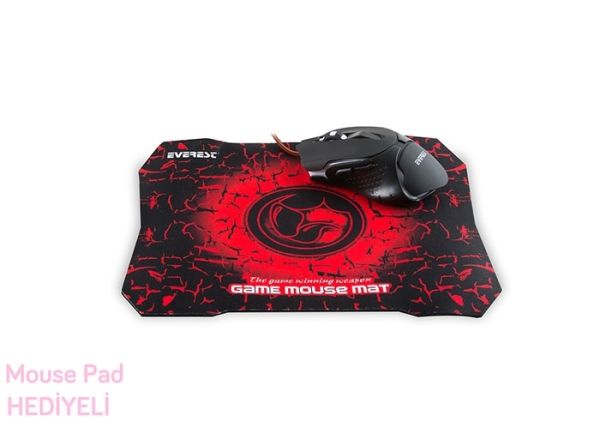 Everest SGM-X8 Usb Siyah Kablolu Gaming Mouse
