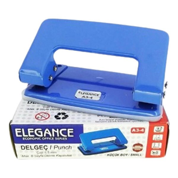 Elegance A3-4 Mavi Küçük Boy Delgeç