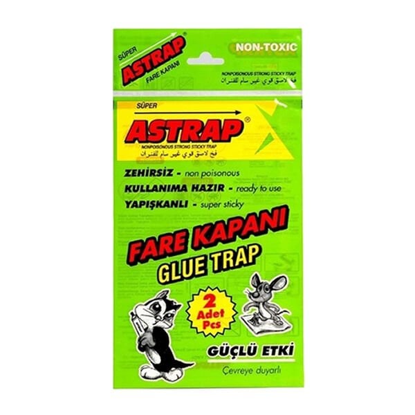 Astrap 2 li Zehirsiz Yapışkanlı Kağıt Fare Kapanı