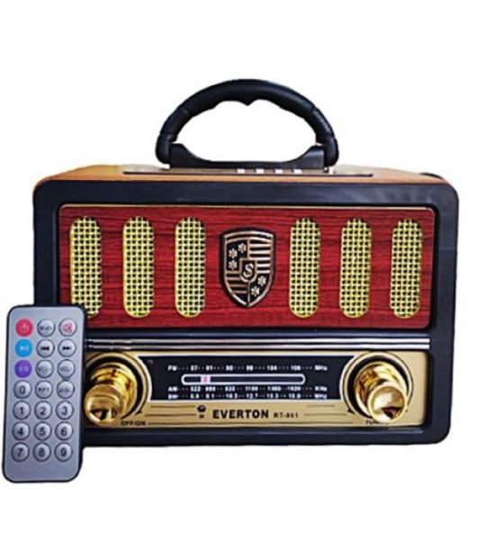 Everton Rt-861 Bluetooth Fm-Usb-Tf-Aux Nostaljik Radyo Kumandalı
