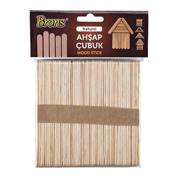 Brons BR-901 Natural Geniş Ahşap Çubuk