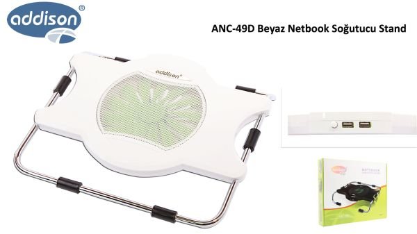 Addison ANC-49D Notebook Soğutucu Stand Beyaz