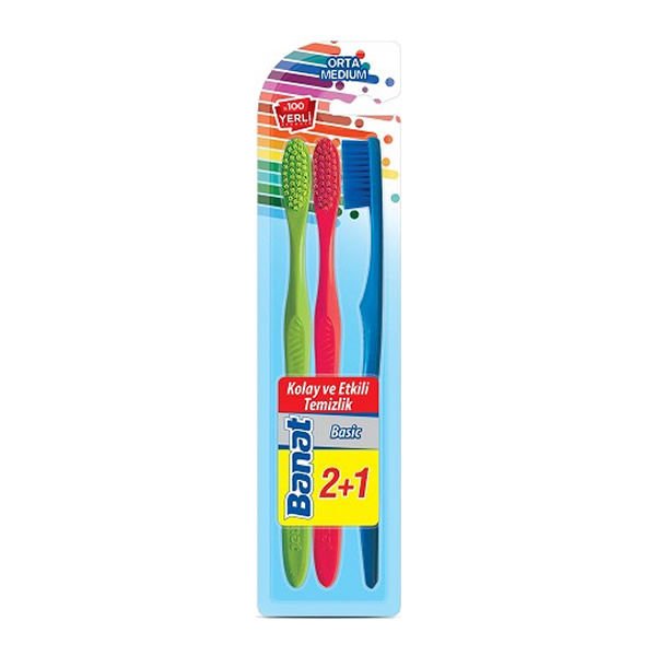 Banat Basic Orta 2+1 Diş Fırçası
