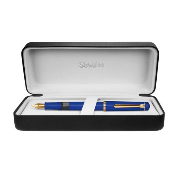 SCRİKSS 419 Dolmakalem Saks Mavi , Lüks Kutu