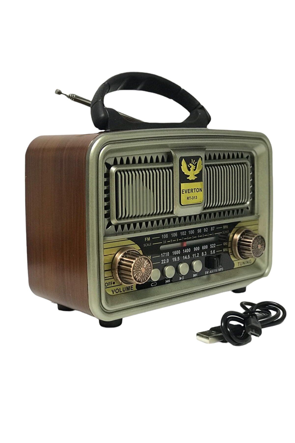 Everton Rt-313t Bluetooth Fm-usb-Tf Card-Aux Nostaljik Radyo