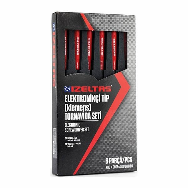 İzeltaş 6 Parça Elektronikçi Tip Tornavida Seti