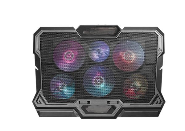 Rampage AD-RC10 X-GUST Siyah 6 Fanlı Renkli Işıklandırmalı Notebook Soğutucu Stand