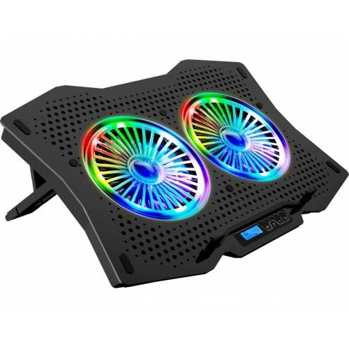 Rampage AD-RC9 TORNADO  (2 adet)Fanlı 10''-18'' RGB Işıklı Notebook Soğutucu Stand