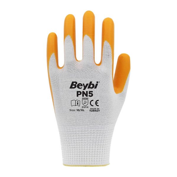 Beybi Pn5 No:9 Gri Beyaz Nitril Eldiven