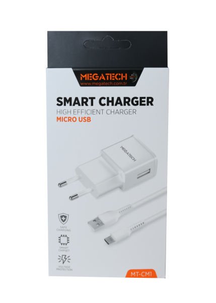 Megatech MT-CM1 2ın1 2.1a Ev Şarj+Micro Kablo