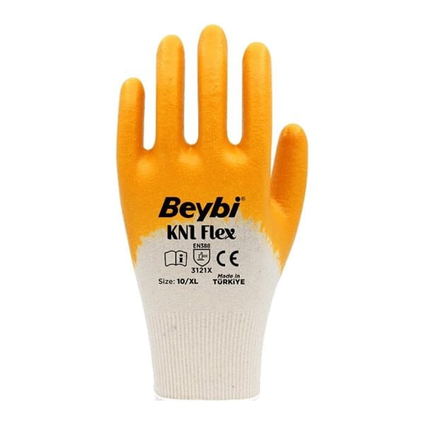 Beybi KN1 No:9 Flex Nitril Sarı İş Eldiveni