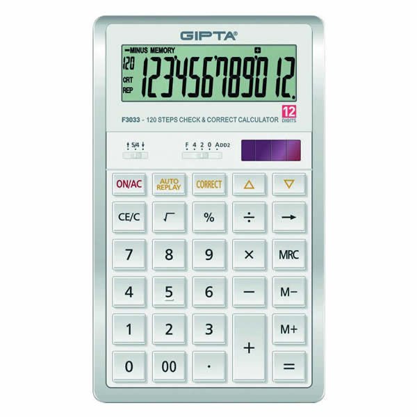 Gıpta F3033 12 Haneli Masaüstü Digit Hesap Makinesi