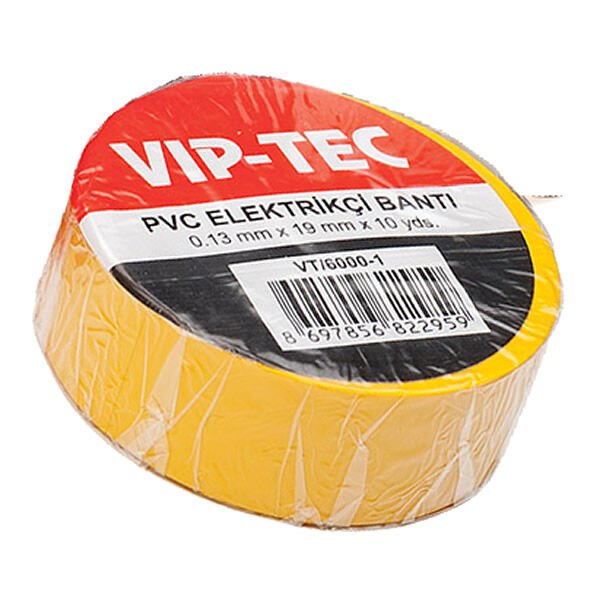 Vip-Tec 0,13MmX19mm Sarı Pvc Elektrikçi Bant