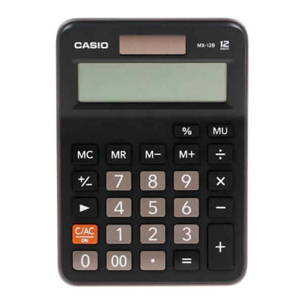 Casio DX-12B-BK 12 Haneli Masaüstü Hesap Makinesi
