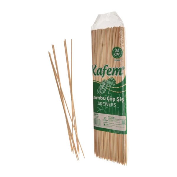 Kafem 100 lü 25 cm Bambu Çöp Şiş